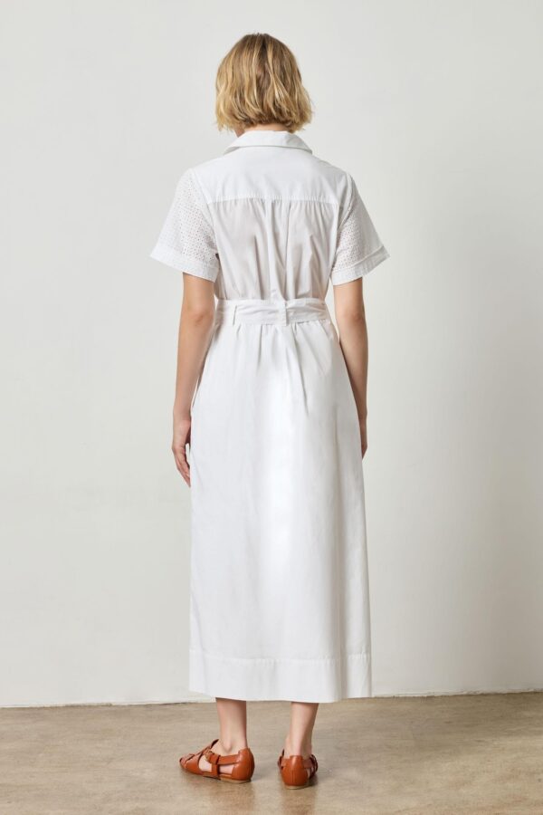 Eyelet Trim Maxi Shirt Dress - Image 5