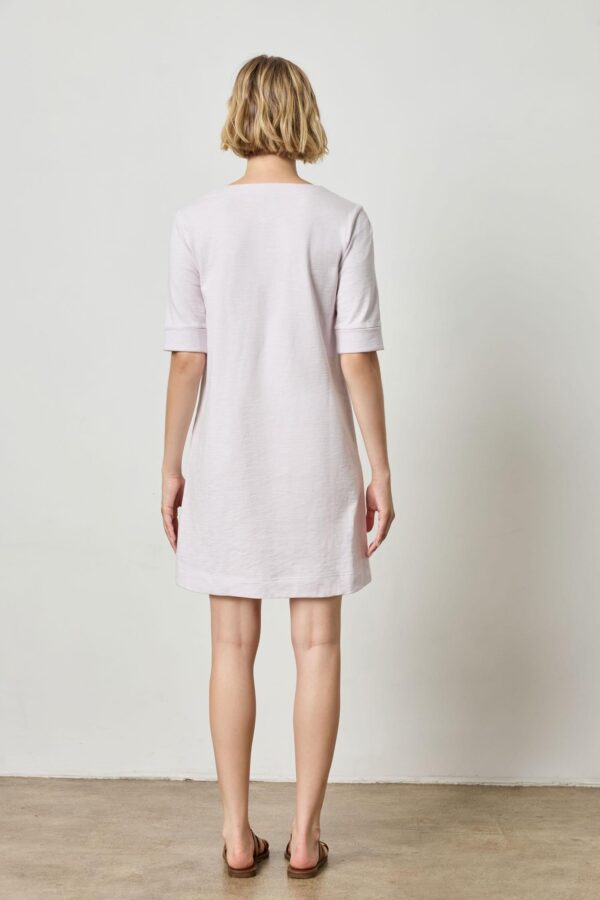 Elbow Sleeve Split Neck Dress - Image 10