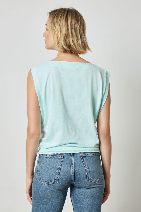 Elastic Hem Boatneck Top - Image 4