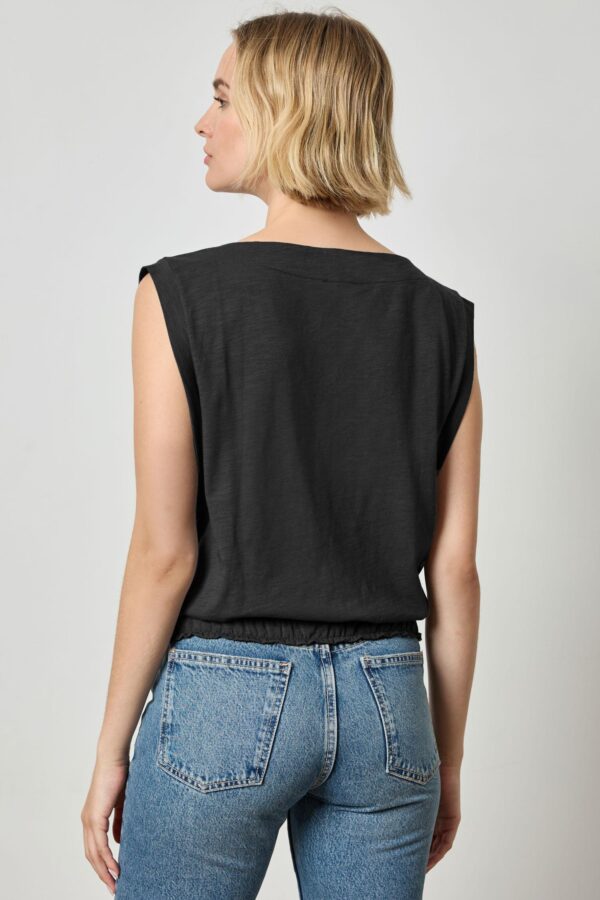 Elastic Hem Boatneck Top - Image 2