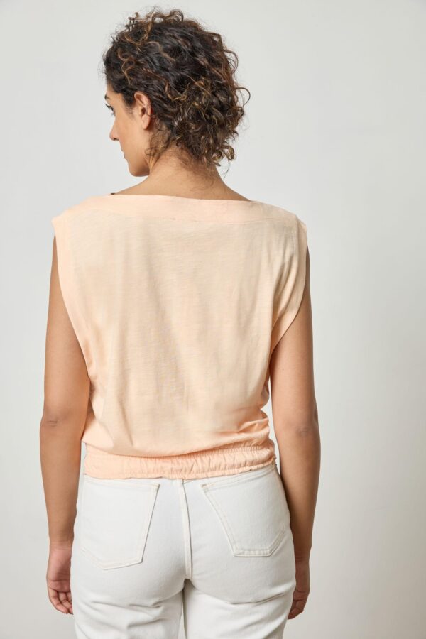 Elastic Hem Boatneck Top - Image 6
