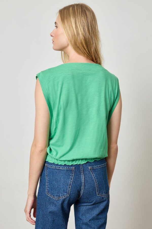 Elastic Hem Boatneck Top - Image 10