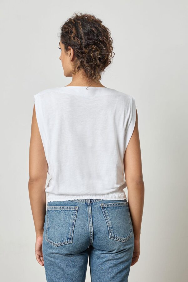 Elastic Hem Boatneck Top - Image 14