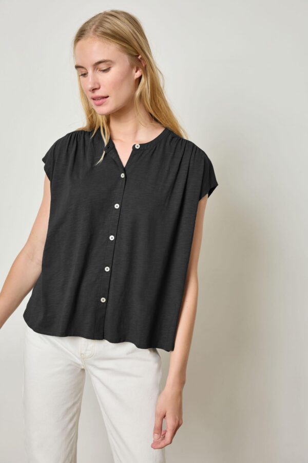 Relaxed Button Down Tee - Image 3