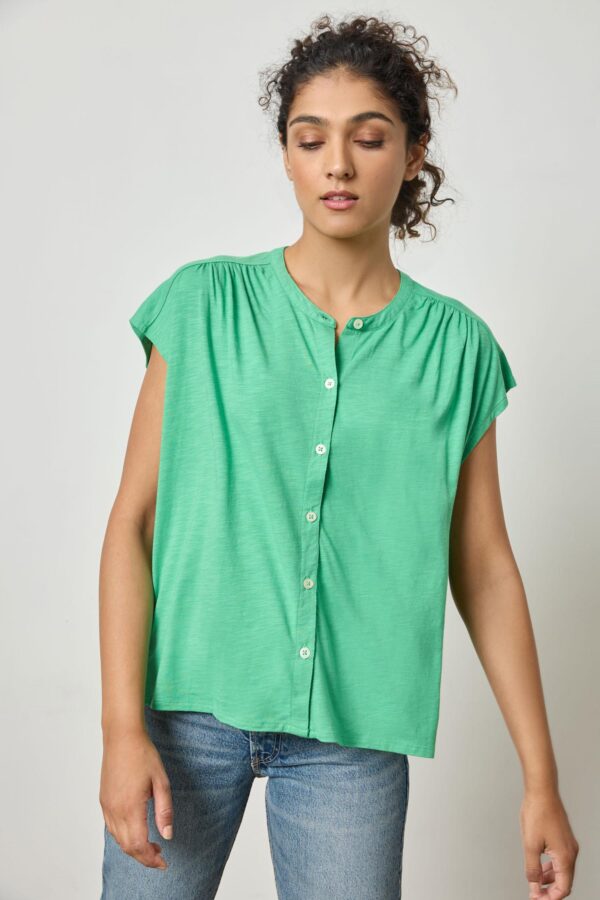 Relaxed Button Down Tee - Image 9