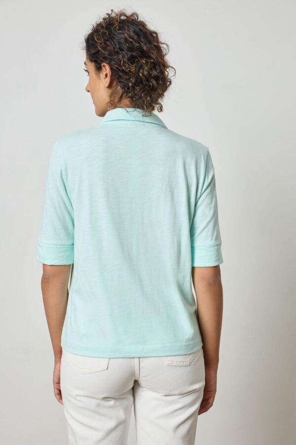 Elbow Sleeve Collared Tee - Image 4