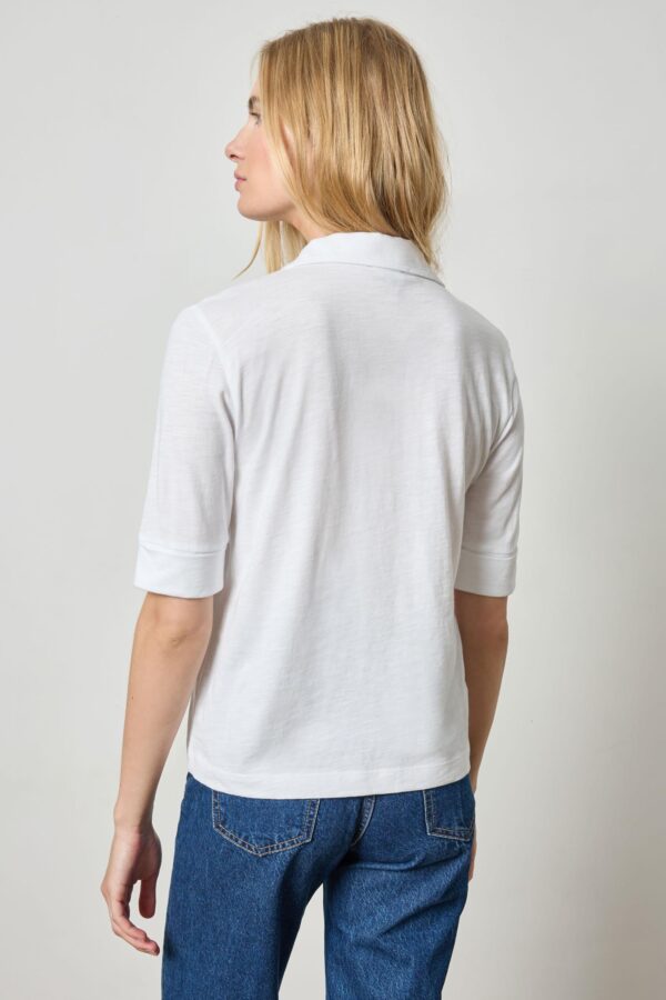 Elbow Sleeve Collared Tee - Image 10