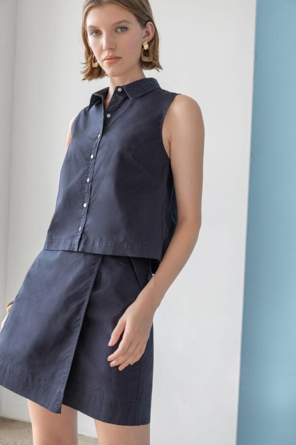 Eyelet Pocket Wrap Skirt - Image 8