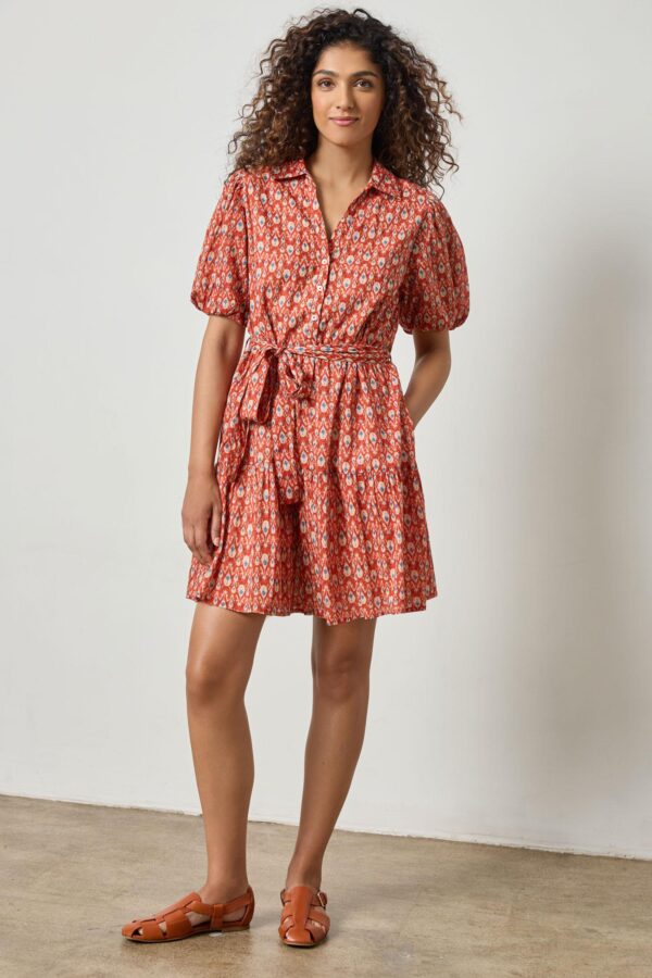 Short Sleeve Tiered Peplum Dress - Image 6