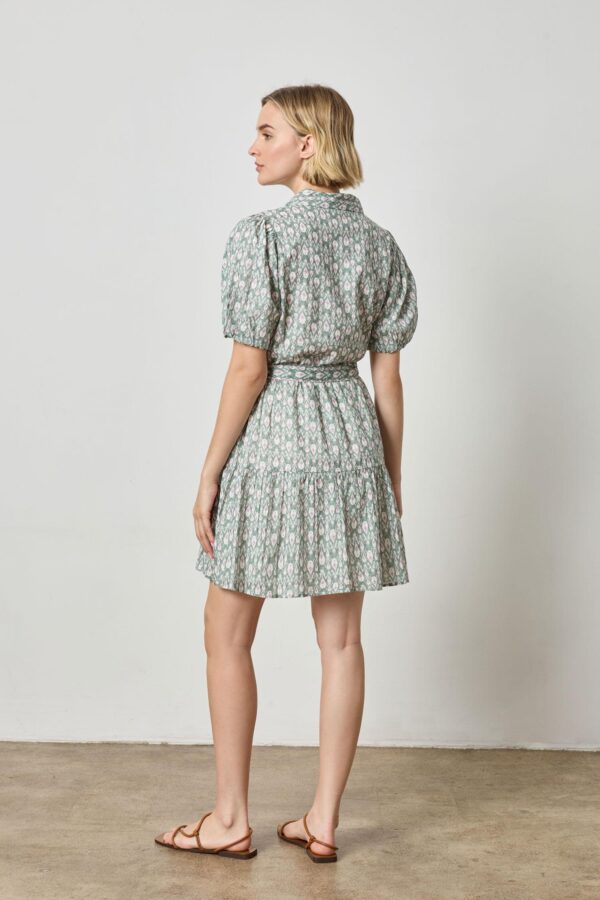 Short Sleeve Tiered Peplum Dress - Image 3