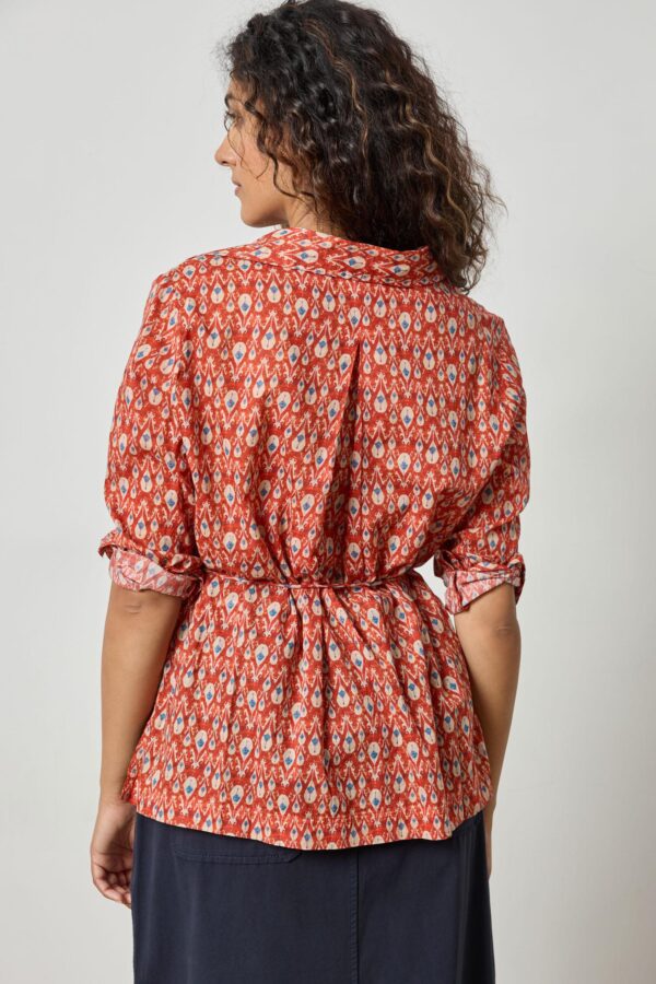 Collared Split Neck Top - Image 6