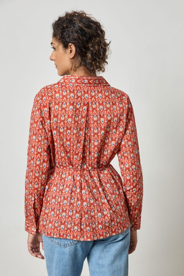 Collared Split Neck Top - Image 7