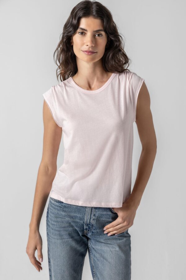 Shirred Shoulder Tee