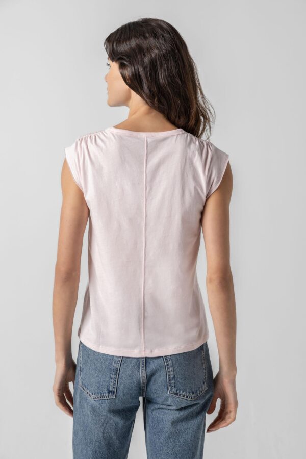 Shirred Shoulder Tee - Image 2