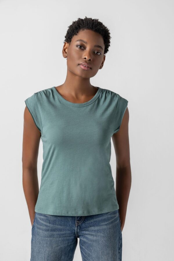 Shirred Shoulder Tee - Image 5