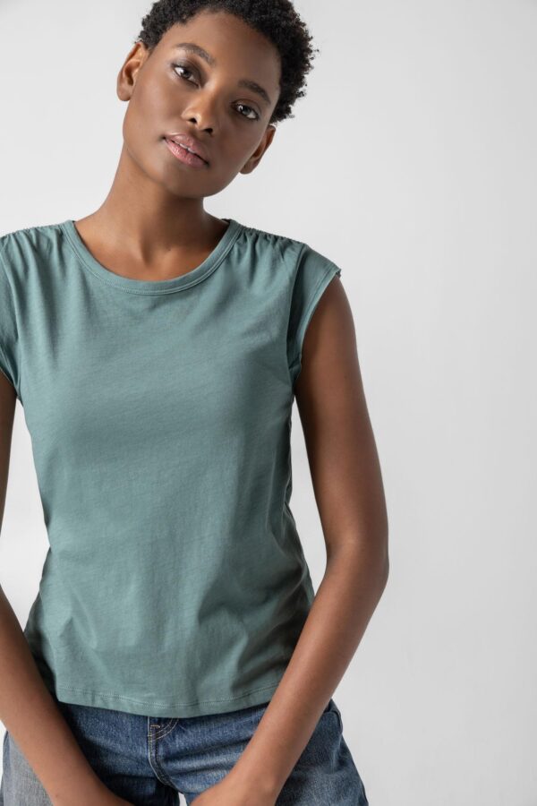 Shirred Shoulder Tee - Image 6