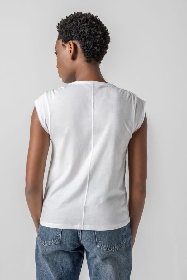 Shirred Shoulder Tee - Image 12