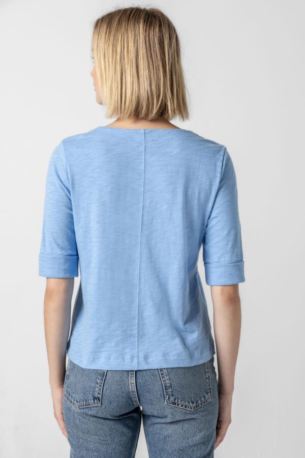 Cuffed Sleeve Split Neck - Image 6