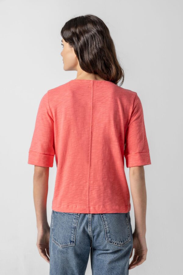 Cuffed Sleeve Split Neck - Image 8