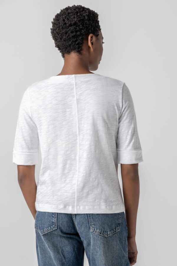 Cuffed Sleeve Split Neck - Image 10