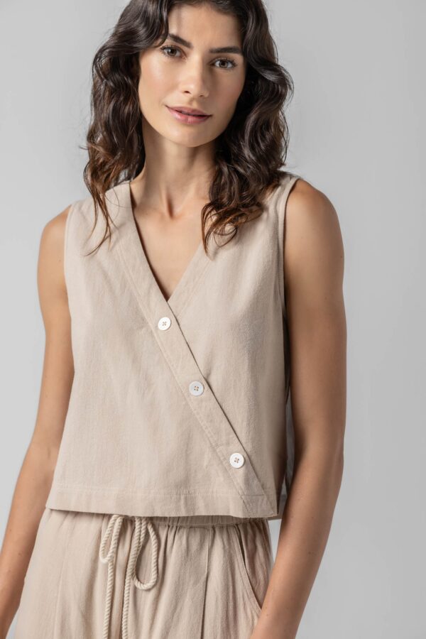 Cross Front Sleeveless Top - Image 2