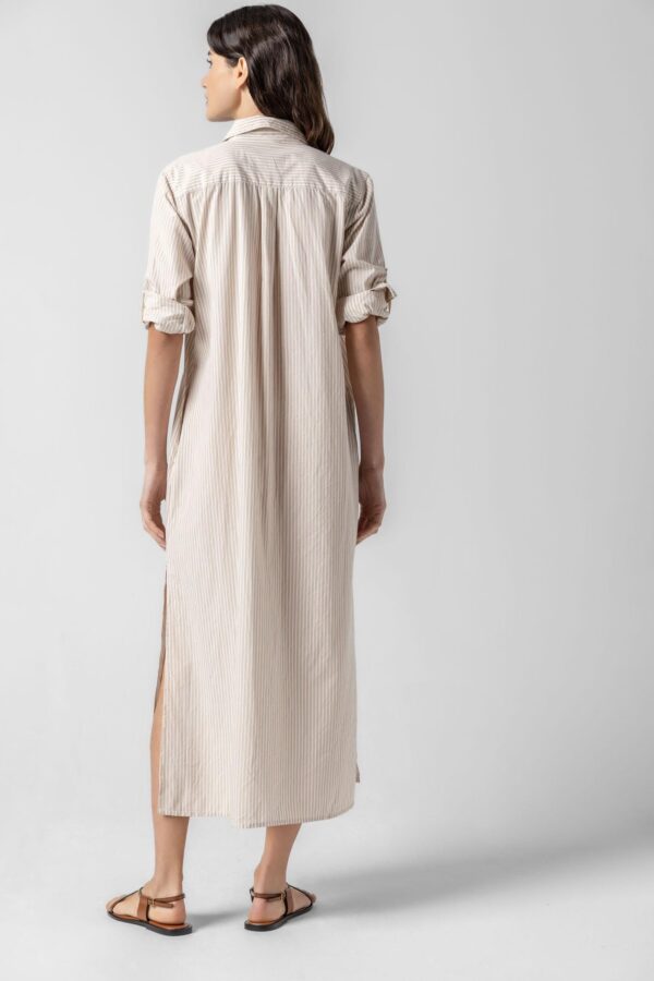 Striped Maxi Shirt Dress - Image 8