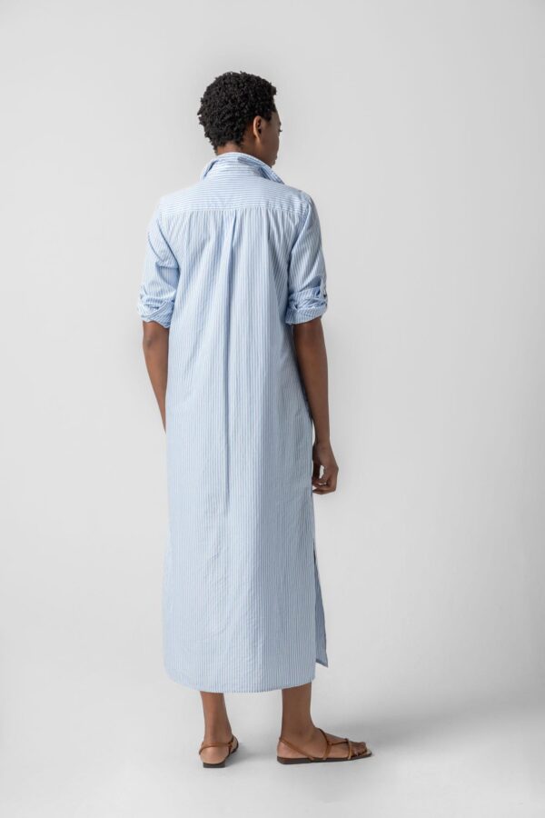 Striped Maxi Shirt Dress - Image 4