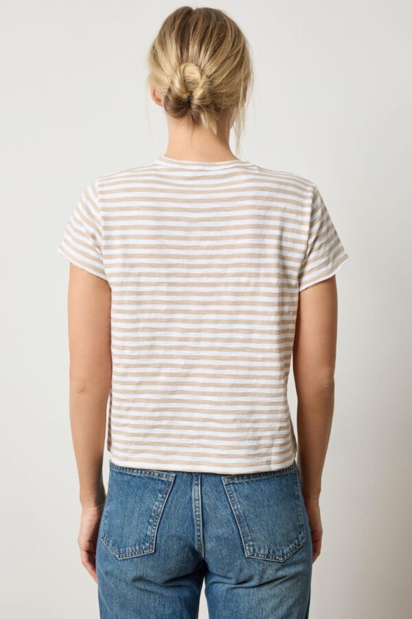 Striped Cap Sleeve Crewneck - Image 2