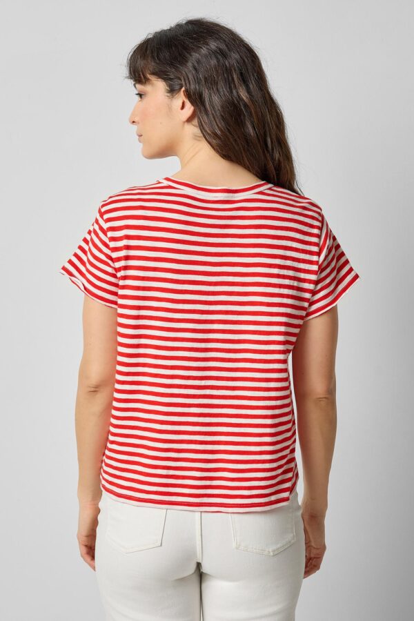 Striped Cap Sleeve Crewneck - Image 8